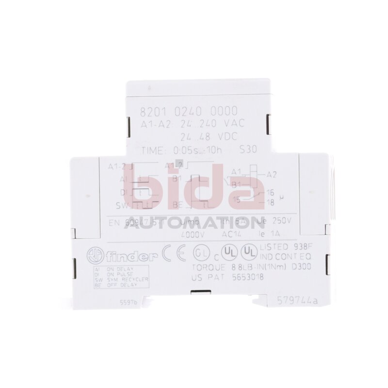 Finder 8201 0240 0000 Zeitrelais / Time Relay 24-240 VAC 24-48VDC