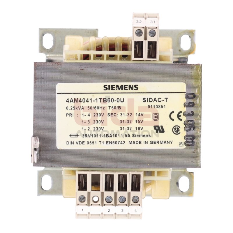 Siemens 4AM4041-1TB60-0U / 4AM4 041-1TB60-0U Transformator / Transformer  230V 1,5A