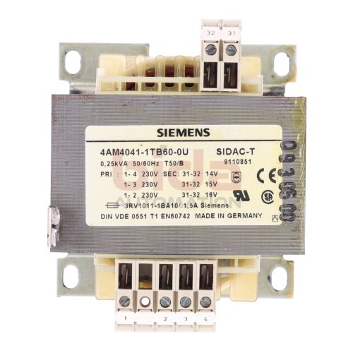 Siemens 4AM4041-1TB60-0U / 4AM4 041-1TB60-0U Transformator / Transformer  230V 1,5A