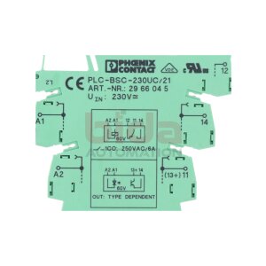Phoenix Contact PLC-BSC-230UC/21 (29 66 04 5) Relaisockel...