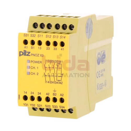 Siemens PNOZ X3 3S 1&Ouml; (774310) Sicherheitsrelais / Safety Relay  24VAC 24VDC 2,5W 6A