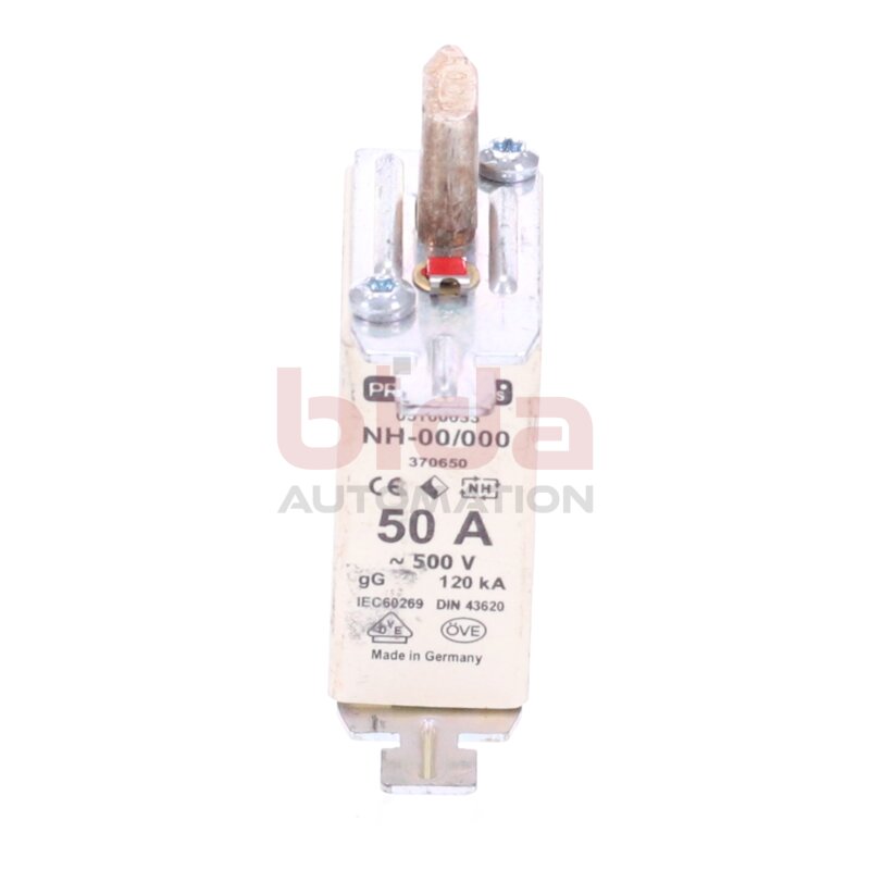 Protec Class NH-00/000 (370650) 50A-500V Sicherungseinsatz / fuse insert