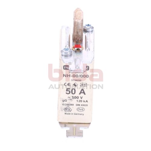 Protec Class NH-00/000 (370650) 50A-500V Sicherungseinsatz / fuse insert