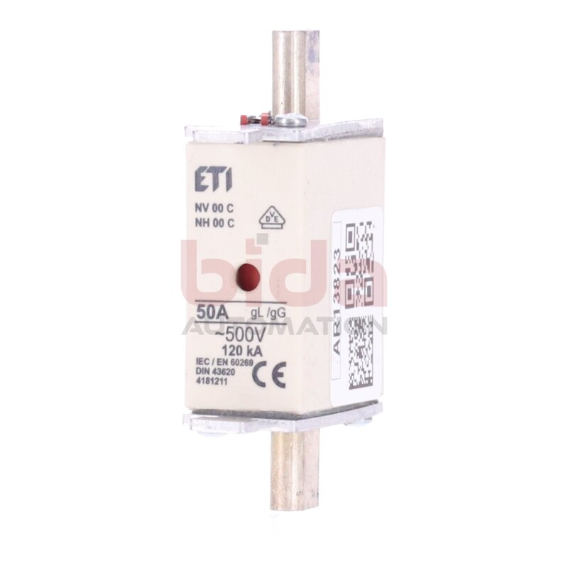 ETI NV 00 C NH 00 C 50A  / 500V 120kA Sicherungseinsatz / fuse insert