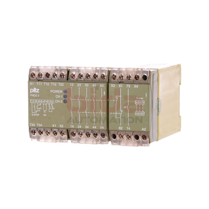 Pilz PNOZ 3.2 24VDC 5S 1&Ouml; 1W  (474854) Sicherheitsrelais / Safety Relay 24VDC 400VAC