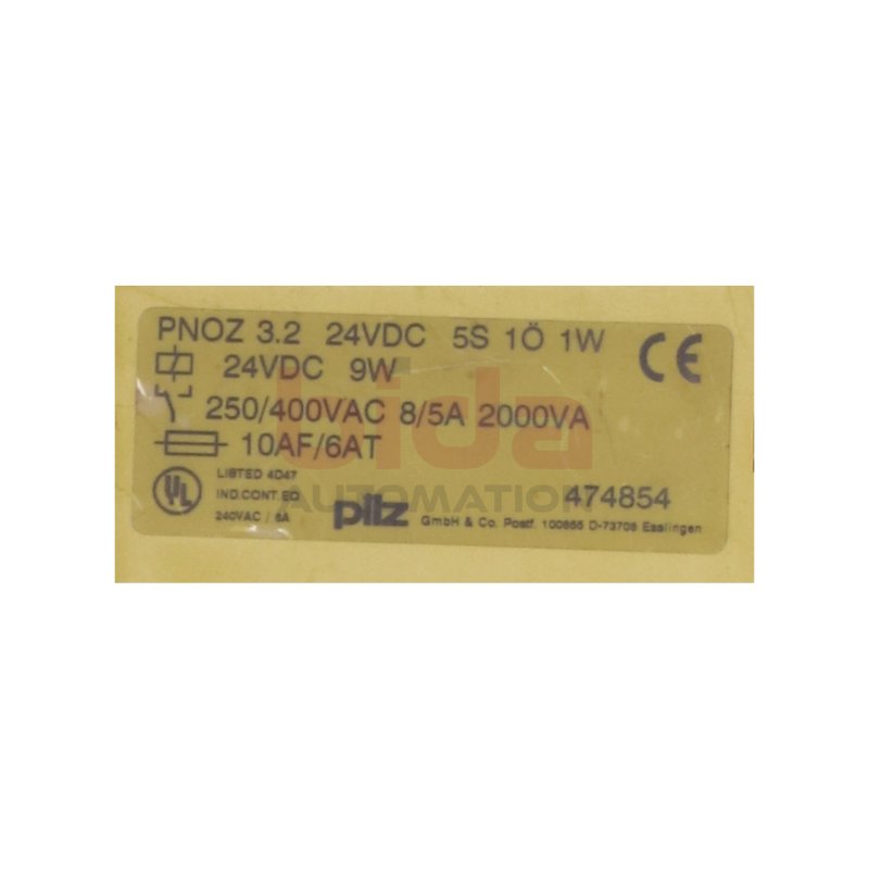 Pilz PNOZ 3.2 24VDC 5S 1&Ouml; 1W  (474854) Sicherheitsrelais / Safety Relay 24VDC 400VAC