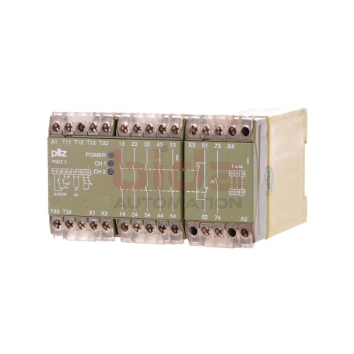 Pilz PNOZ 3.2 24VDC 5S 1&Ouml; 1W  (474854) Sicherheitsrelais / Safety Relay 24VDC 400VAC