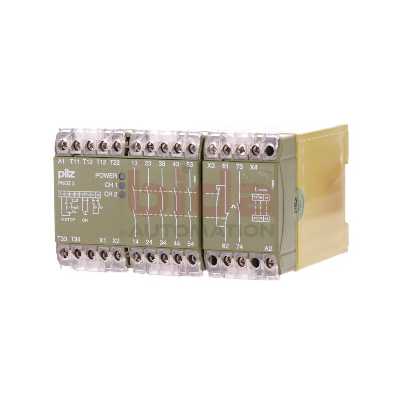 Pilz PNOZ 3.2 24VDC 5S 1&Ouml; (474854) Sicherheitsrelais / Safety Relay  24VDC 4,5W  240VAC 8A