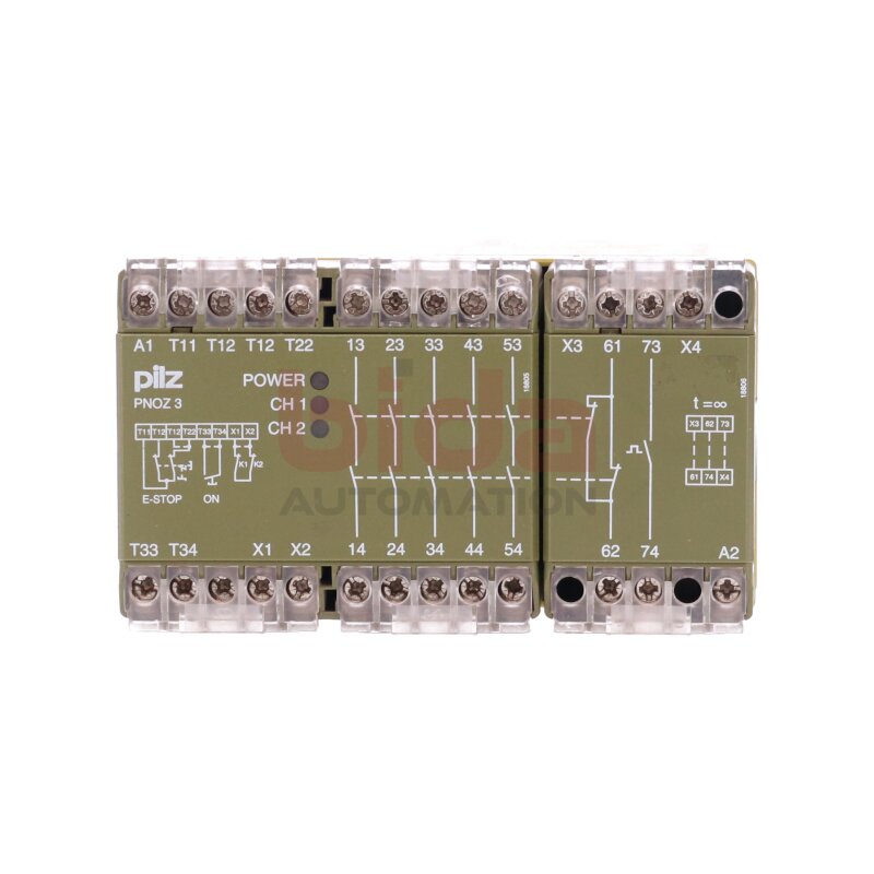 Pilz PNOZ 3.2 24VDC 5S 1&Ouml; (474854) Sicherheitsrelais / Safety Relay  24VDC 4,5W  240VAC 8A