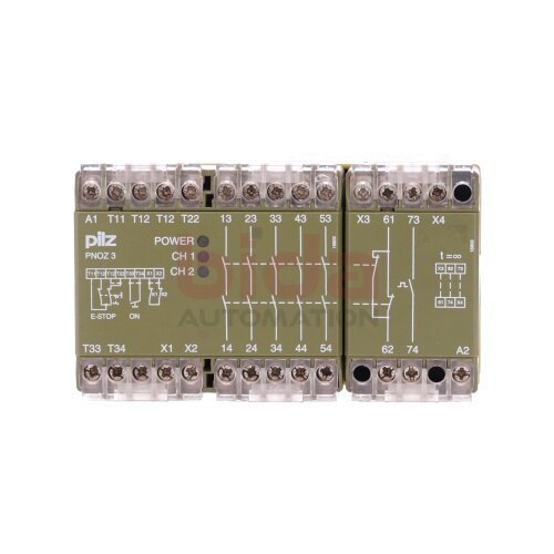 Pilz PNOZ 3.2 24VDC 5S 1&Ouml; (474854) Sicherheitsrelais / Safety Relay  24VDC 4,5W  240VAC 8A
