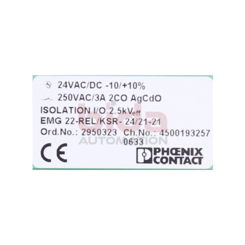 Phoenix Contact EMG 22-REL/KSR-24/21-21 (2950323) Relais / Relay 24VAC 250VAC 3A