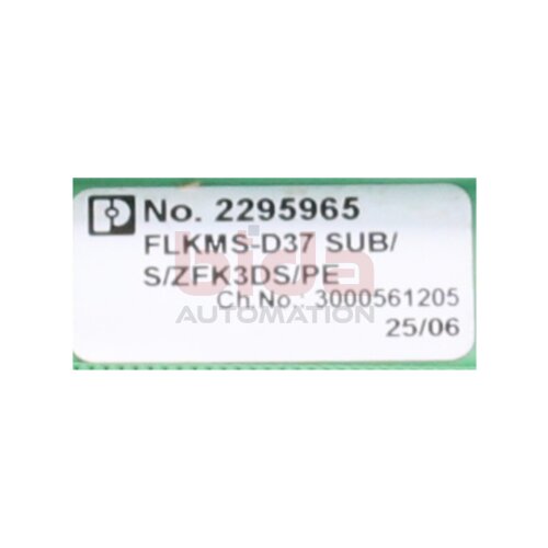 Phoenix Contact FLKMS-D37 SUB/S/ZFK3DS/PE (2295965) Schnittstellen Modul / Interface Module