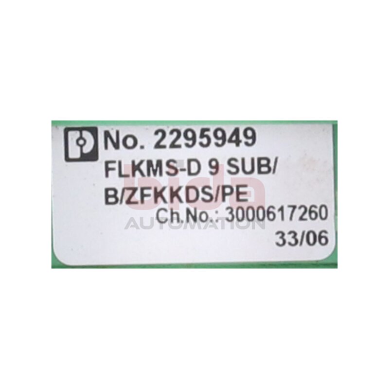 Phoenix Contact FLKMS-D9 SUB/B/ZFKKDS/PE (2295949) &Uuml;bergabebaustein / Transfer module