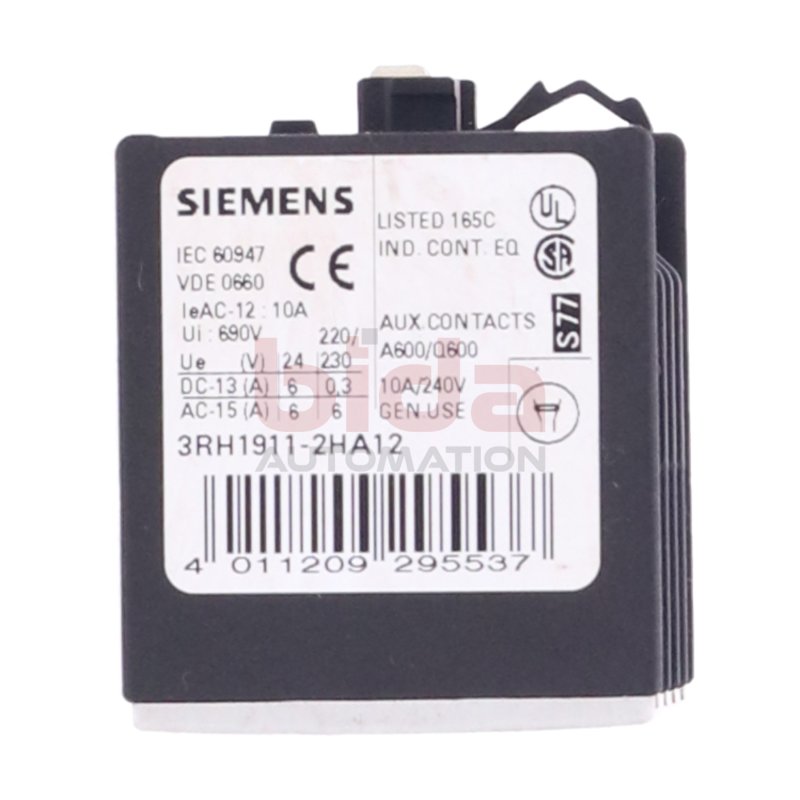 Siemens 3RH1911-2HA12 Hilfsschalterblock / Auxiliary Switch Block 690V 10A