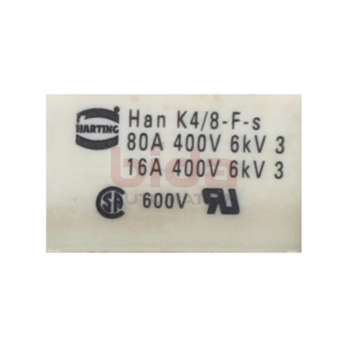 Harting Han K4/8-F-s Buchseneinsatz / Socket insert  80A 400V 16A 600V