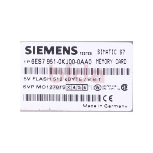 Siemens 6ES7 951-0KJ00-0AA0 / 6ES7951-0KJ00-0AA0 Memory Card 5V