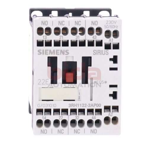 Siemens 3RH1122-2AP00  Hilfssch&uuml;tz / Auxiliary Contactor 10A 600VAC
