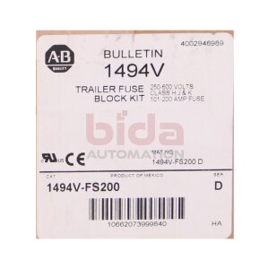 Allen Bradley 1494V-FS200 Sicherungsblock Trailer fuse block