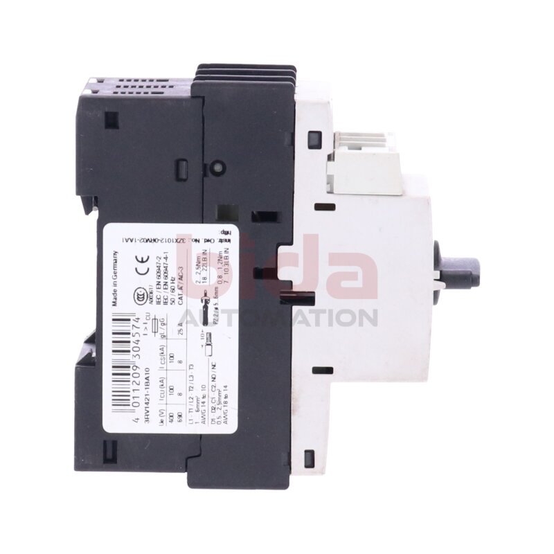 Siemens 3RV1421-1BA10 / 3RV1 421-1BA10 Leistungsschutzschalter / Circuit Breaker  690V 25A