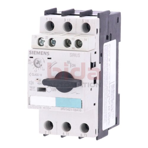 Siemens 3RV1421-1BA10 / 3RV1 421-1BA10 Leistungsschutzschalter / Circuit Breaker  690V 25A
