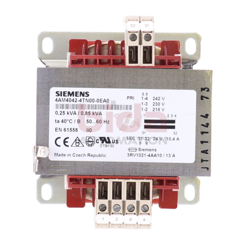 Siemens 4AM4042-4TN00-0EA0 Transformator / Transformer 24V 10,4A