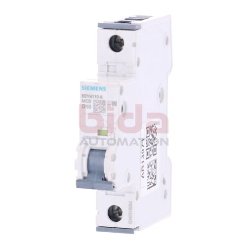 Siemens 5SY4110-8 MCB D10 Leistungsschutzschalter / Circuit Breaker 230V