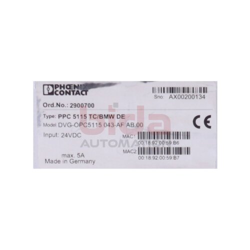 Phoenix Contact PPC 5115 TC/BMW DE (2900700) 24VDC 5A