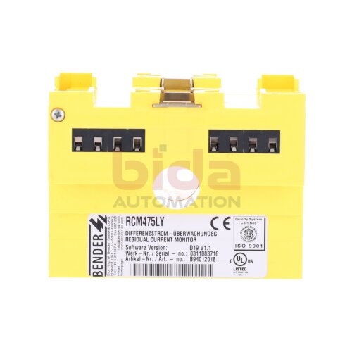 Bender RCM475LY Differenzstrom-&Uuml;berwachungsger&auml;t / Residual Current Monitor