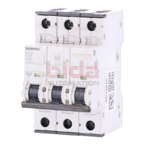 Siemens 5SY43 MCB C16 Leistungsschutzschalter / Circuit Breaker 250/440V