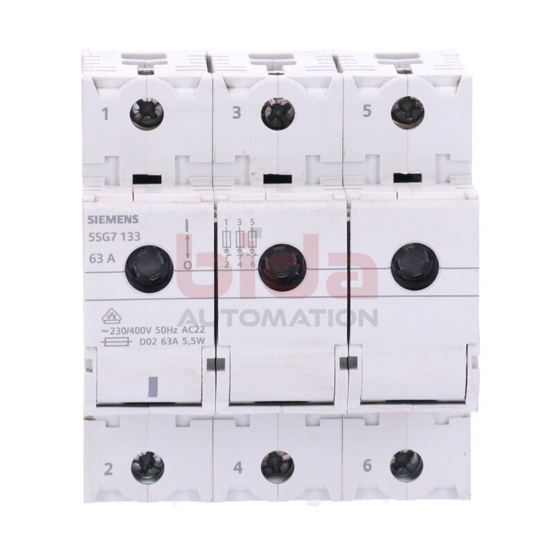 Siemens 5SG7 133 63A  Lasttrennschalter / Switch disconnector 230/400V 5,5W 63A