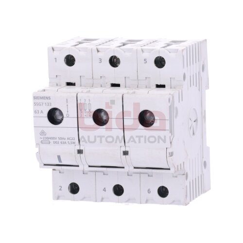 Siemens 5SG7 133 63A  Lasttrennschalter / Switch disconnector 230/400V 5,5W 63A