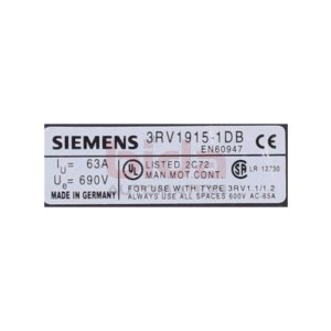 Siemens 3RV1915-1DB 3-Phasen-Sammelschiene / 3-phase...