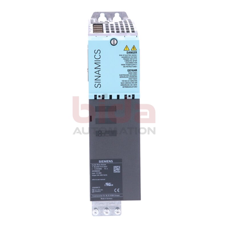 Siemens 6SL3420-2TE15-0AA1 SINAMICS S120 Double Motor Module