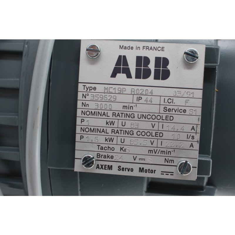 ABB MC19P R0204 Servomotor Vorschubmotor mit Bremse 1,6kW