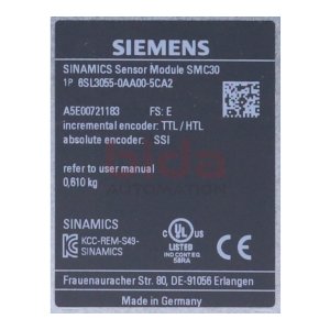 Siemens 6SL3055-0AA00-5CA2 SINAMICS Sensor Module /...