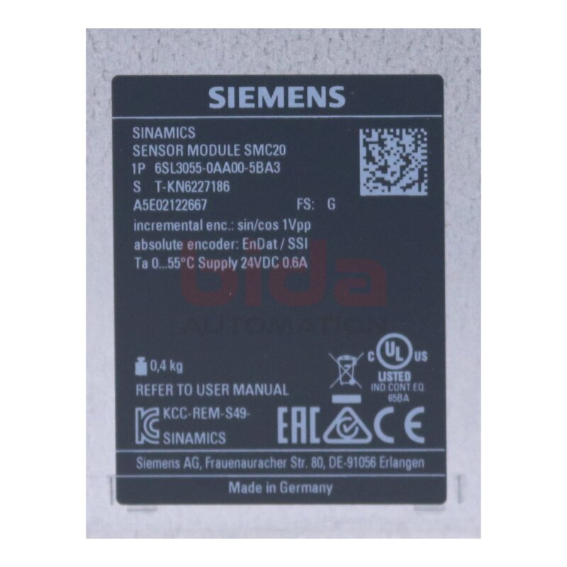 Siemens 6SL3055-0AA00-5BA3