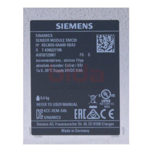 Siemens 6SL3055-0AA00-5BA3