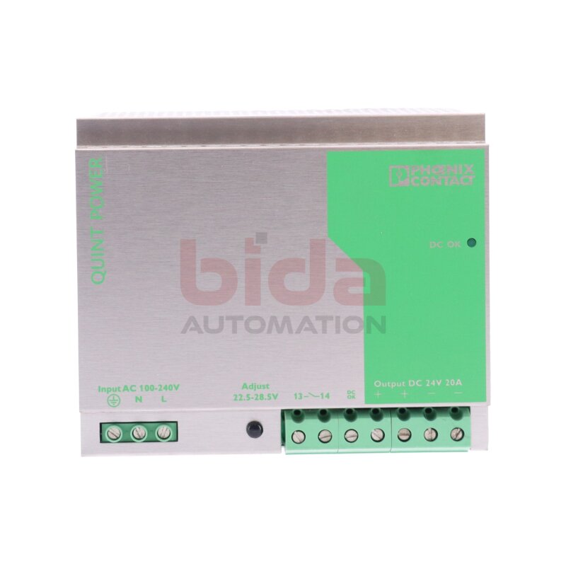 Phoenix Contact QUINT-PS-100-240AC/24DC/20A (2938620) Stromversorgung / Power Supply 100-240VAC 24DC 20A