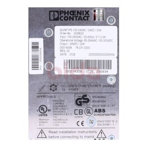 Phoenix Contact QUINT-PS-100-240AC/24DC/20A (2938620)...