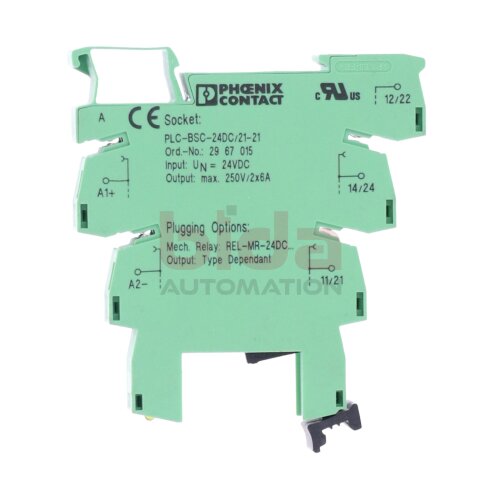Phoenix Contact PLC-BSC-24DC/21-21 (2967015) Relaisockel / relay socket 24VDC 250V 2x6A