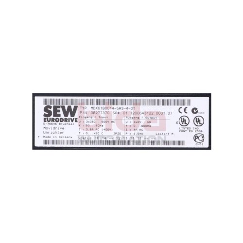 SEW MDX61B0014-5A3-4-0T  (08277370) Frequenzumrichter / Frequency Converter 3 x 380...500V 3,6 A
