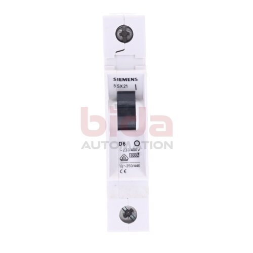 Siemens 5 SX21 D6 /5SX21 Leistungsschutzschalter / Circuit Breaker  230-400V