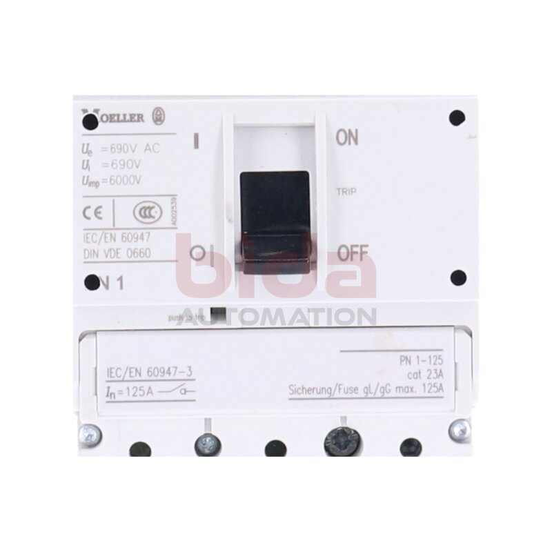 Moeller PN 1 (PN 1-125) Lasttrennschalter / Switch disconnector 690 VAC 690V 6000V 125A