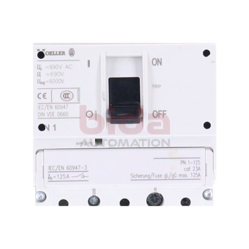 Moeller PN 1 (PN 1-125) Lasttrennschalter / Switch disconnector 690 VAC 690V 6000V 125A