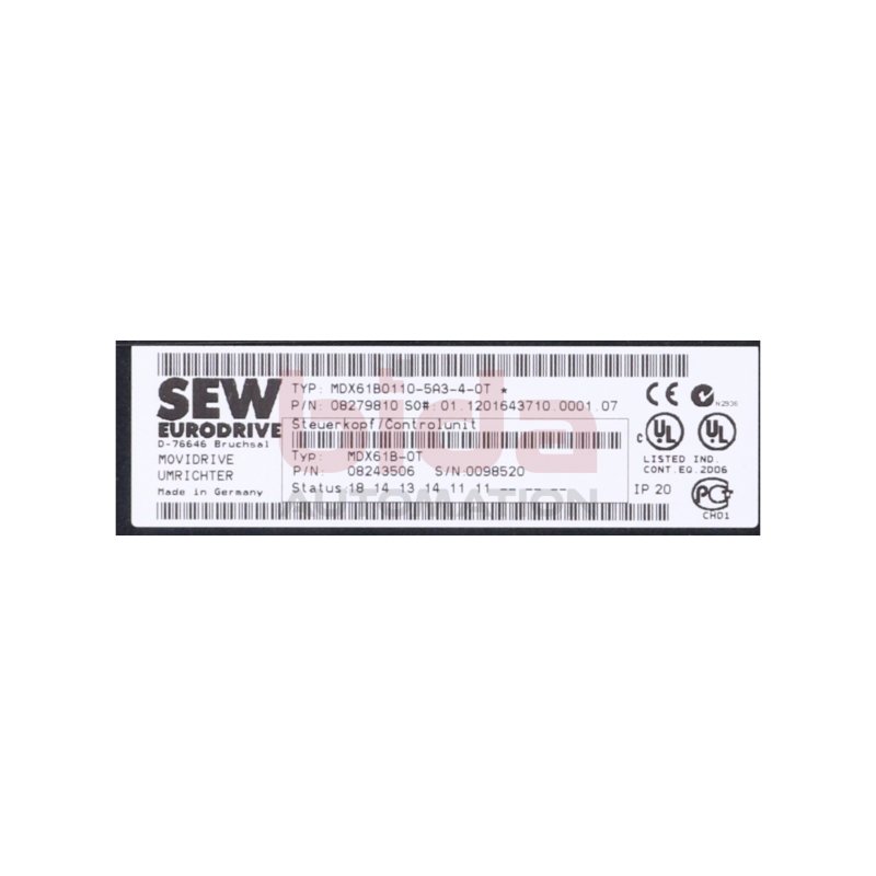 SEW MDX61B0110-5A3-4-0T (08279810) Frequenzumrichter / Frequency Converter