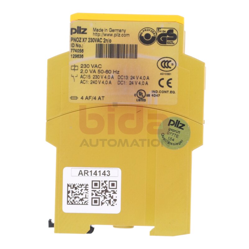 Pilz PNOZ X7 230VAC 2n/o (774056) Sicherheitsrelais / Safety Relay  230VAC