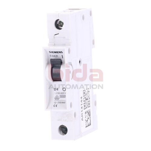 Siemens 5 SX21 D4 / 5SX21  Leistungsschutzschalter / Circuit Breaker 230-400V