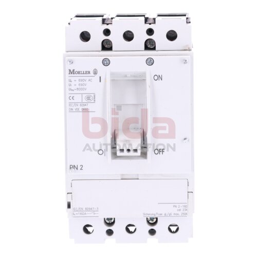 Moeller PN 2 (PN 2-160) Leistungsschalter / Circuit Breaker 690 VAC 690V 8000V 250A