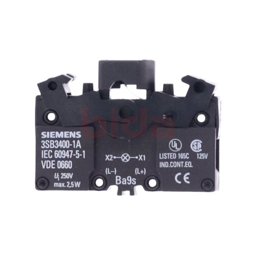 Siemens 3SB3400-1A  Lampenfassung / Lamp Holder 250V 2,5W