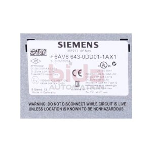 Siemens 6AV6643-0DD01-1AX1 / 6AV6 643-0DD01-1AX1 SIMATIC...